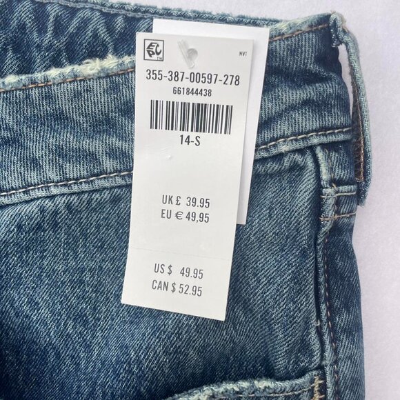 NWT Hollister Low-Rise Medium Wash Loose Jeans Size 14S/32W Baggy Oversized - Picture 3 of 7
